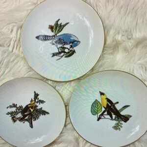 Vintage‎ Fitz & Floyd Neiman Marcus Bird Plates - Set of 3